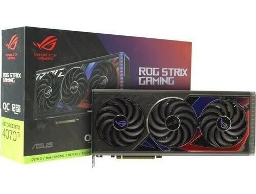 Видеокарта ASUS ROG Strix GeForce RTX 4070Ti 12GB OC (ROG-STRIX-RTX4070TI-O12G-GAMING), Retail