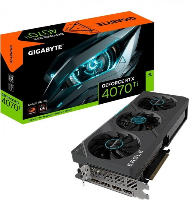 Видеокарта GIGABYTE GeForce RTX 4070 Ti EAGLE OC 12GB (GV-N407TEAGLE OC-12GD), Retail