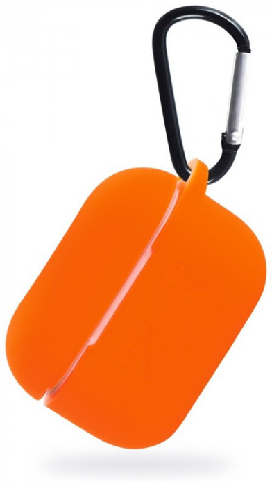Чехол Gurdini SoftTouch c карабином для Airpods Pro 2 Оранжевый