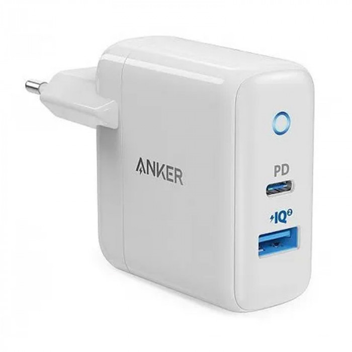 Зарядное устройство ANKER PowerPort PD+2 (A2636) 20W+15W USB/USB-C, белый