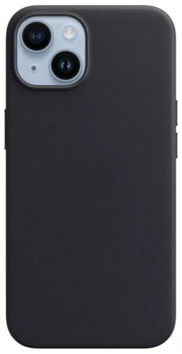 Чехол Leather Case MagSafe для iPhone 14 Midnight
