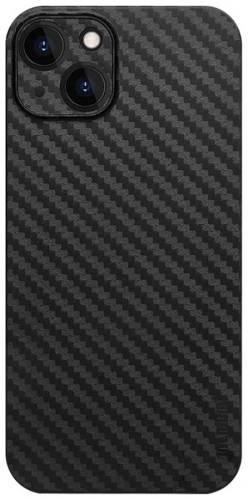 Чехол накладка Memumi Ultra Slim 0.3 для iPhone 14 Черный карбон (Black Carbon)