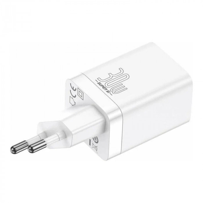 Зарядное устройство Baseus Super Si Pro Type-C to USB 30W Белый (CCSUPP-E02)