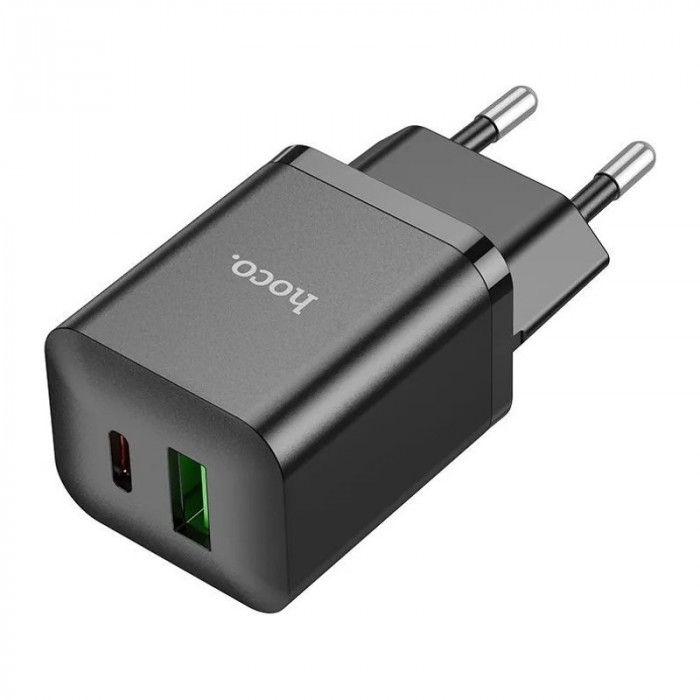 Зарядное устройство HOCO N28 USB-A USB-C 20W Черный