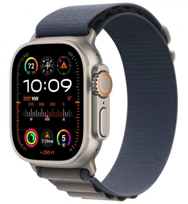 Умные часы Apple Watch Ultra 2 49mm GPS + Cellular Titanium Case with Blue Alpine Loop