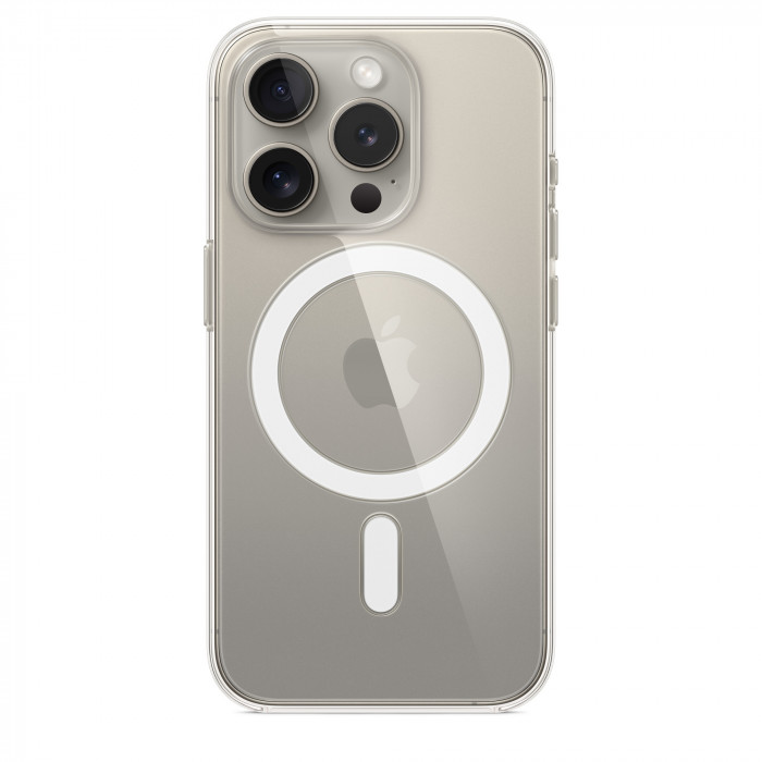 Чехол Clear Case MagSafe для iPhone 15 Pro Прозрачный