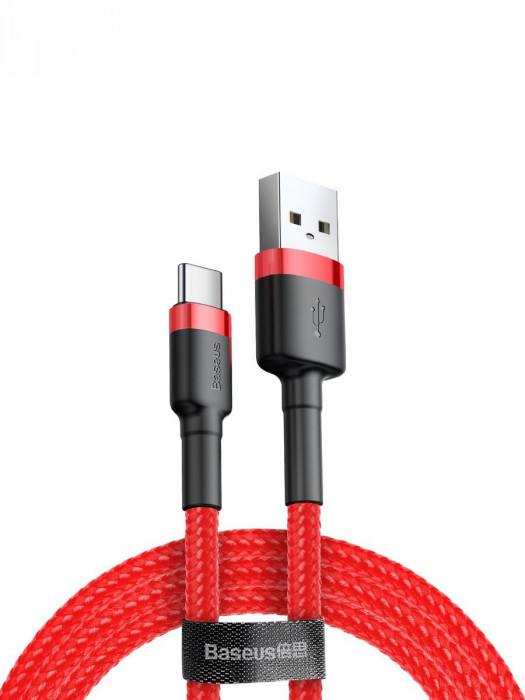 Кабель Baseus cafule Cable USB For Type-C 3A 1M Красный (CATKLF-B09)