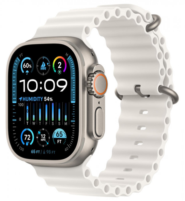 Умные часы Apple Watch Ultra 2 49mm GPS + Cellular Titanium Case with White/Black Ocean Band