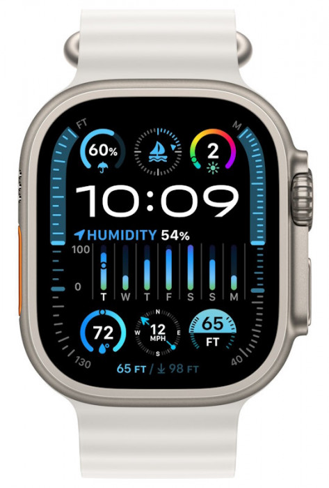 Умные часы Apple Watch Ultra 2 49mm GPS + Cellular Titanium Case with White/Black Ocean Band
