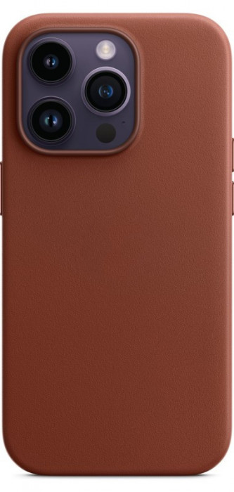 Чехол Leather Case MagSafe для iPhone 14 Pro Saddle brown