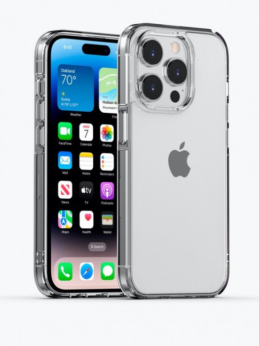 Чехол-накладка силиконовая прозрачная HOCO для iPhone 15 Pro