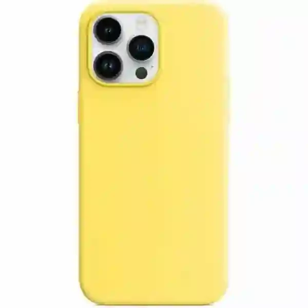 Чехол Silicone Case with Magsafe для iPhone 14 Pro Желтый (Sunglow)+IC