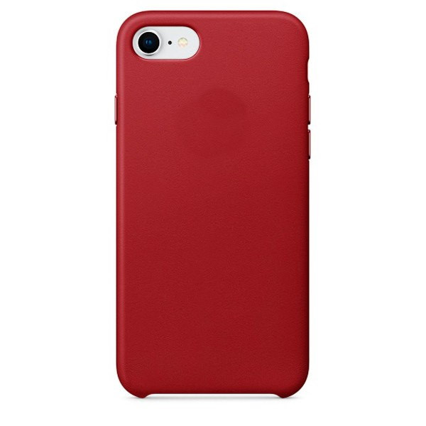 Чехол кожаный для iPhone 8 Красный