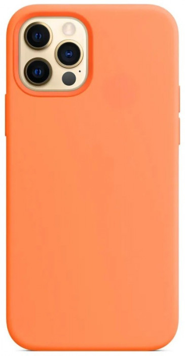Чехол Silicone Case для iPhone 12/12 Pro Оранжевый (Kumquat)