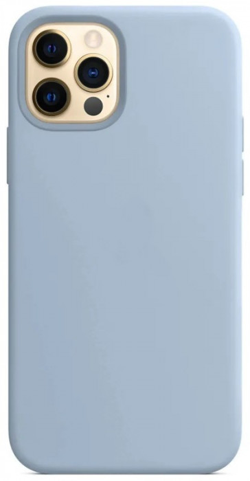 Чехол Silicone Case with Magsafe для iPhone 12/12 Pro Синий (Cloud Blue)
