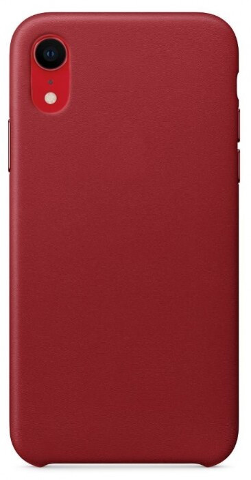 Чехол кожаный для iPhone XR Красный