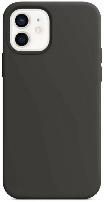 Чехол Silicone Case with Magsafe для iPhone 12/12 Pro Черный (Black)