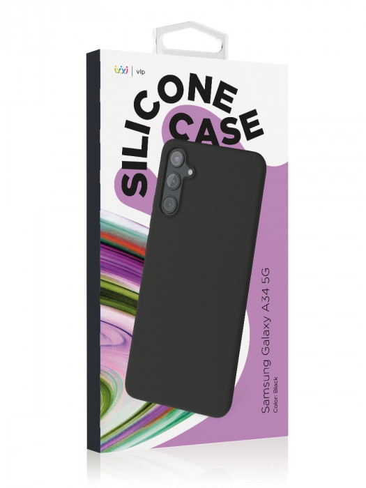 Чехол защитный "vlp" Silicone Case для Samsung Galaxy A34 черный