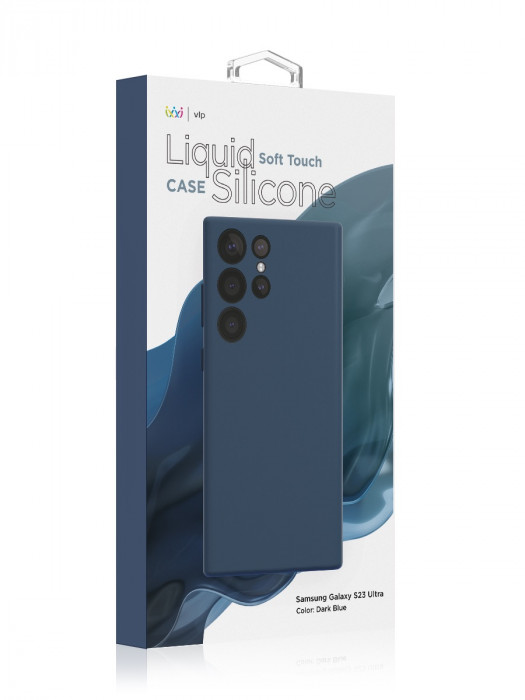 Чехол защитный "vlp" Silicone Case для Samsung Galaxy S23Ultra темно-синий