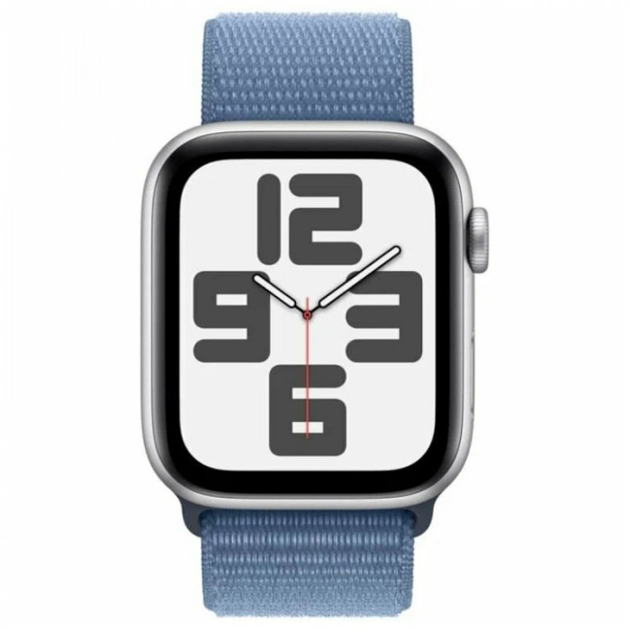 Умные часы Apple Watch SE 2023 44mm Aluminum Case with Sport Loop Серебристый/Синий