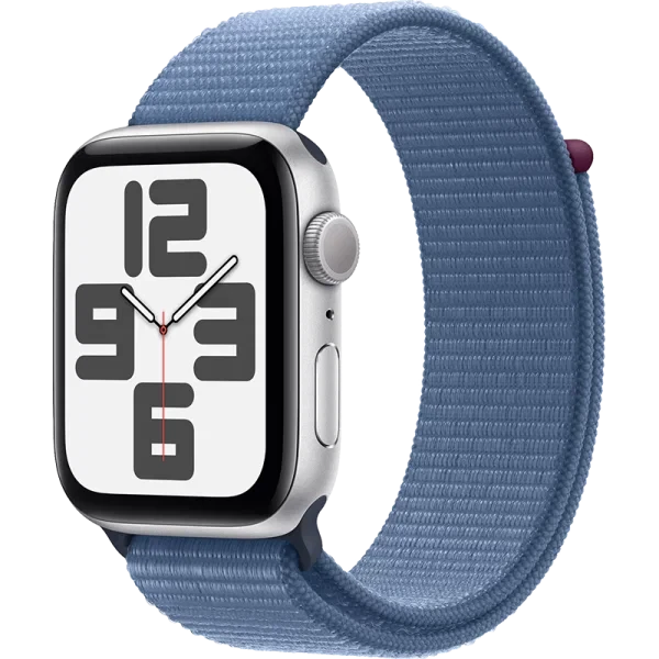 Умные часы Apple Watch SE 2023 44mm Aluminum Case with Sport Loop Серебристый/Синий
