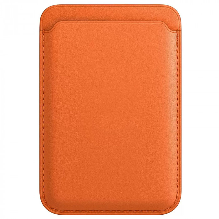 Чехол Leather Wallet MagSafe для iPhone Orange