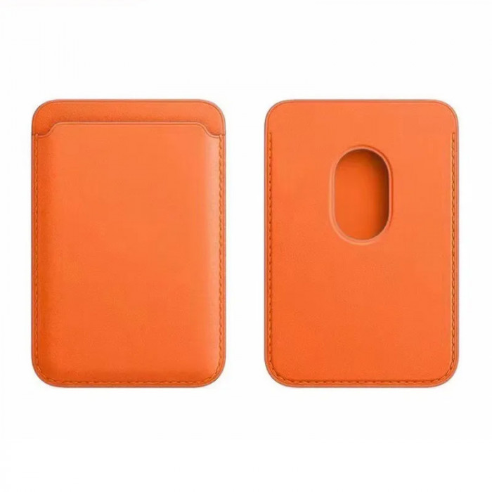 Чехол Leather Wallet MagSafe для iPhone Orange