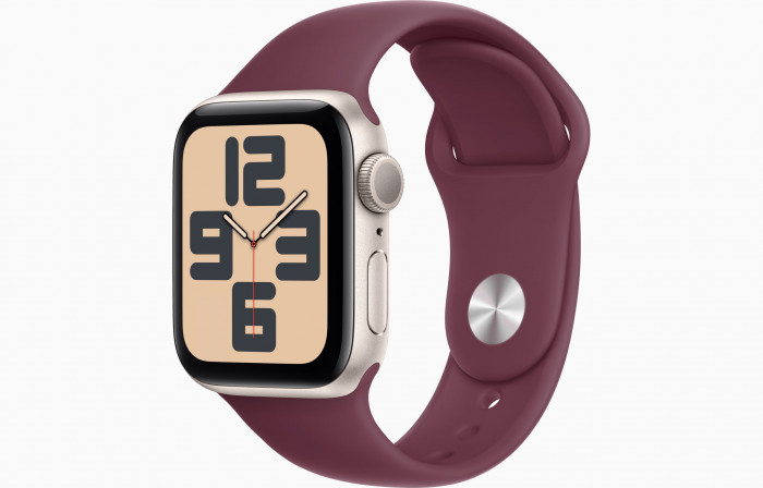 Умные часы Apple Watch SE 2022 40mm Aluminum Case with Sport Band Starlight / Elderberry