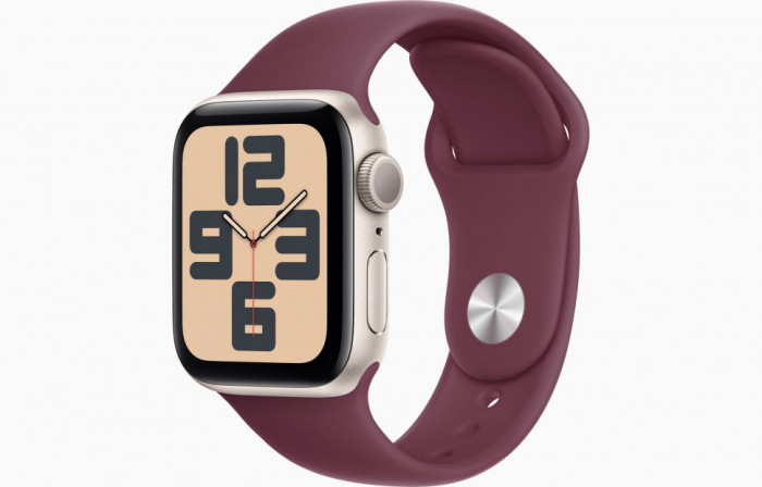 Умные часы Apple Watch SE 2022 40mm Aluminum Case with Sport Band Starlight / Elderberry
