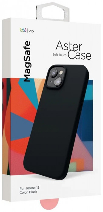 Чехол защитный VLP Aster Case с MagSafe для iPhone 15 черный